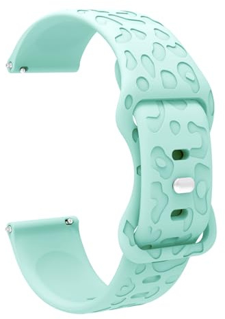 Silikon Armband für Garmin Vivoactive 4S, 18mm Wasserdichte Weiche Ersatzriemen, Weiches Silikon Ersatzarmband Uhrenarmband Sportarmband für Damen Herren, Hellgrün