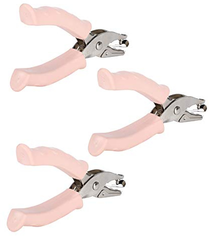 Perforatrice 3Mm Foro Singolo Controllore di Biglietti Pinza Perforatrice Perforatrice di Carta Foglio Termoretraibile Portatile 3 Pezzi Cartoline in Metallo Cartoline di Cartone