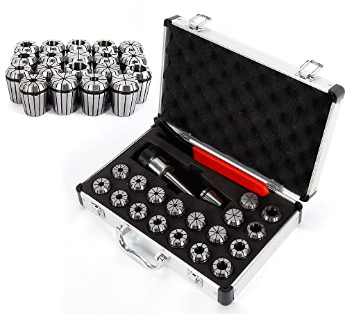 Loobiiny 21 Stück Adapter für Spannzangenfutter MK2 MT2 ER32 M10 Spannzangen-Set CNC-Spannzangenwerkzeug für CNC-Maschine und Drehmaschine