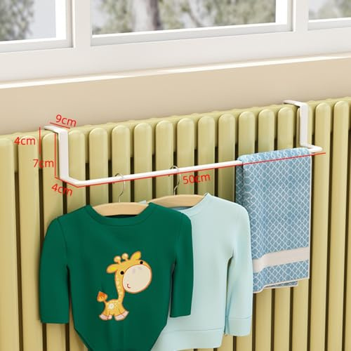 CNANRNANC Handtuchhalter Heizkörper, Handtuchhalter Heizung, Handtuchhalter für Heizkörper, Heizung Handtuchhalter, Handtuchhalter Heizung Einhängen(White-Large)