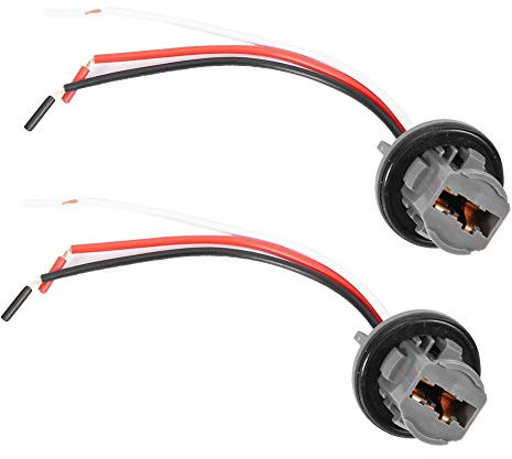 Klanata 2er-Pack T20-Stecker 7443 Lichtanschlüsse, Universal-Auto-LED-Bremslichtlampenfassungsadapter mit wasserdichter Dichtung, kompatibel mit verschiedenen Fahrzeugen