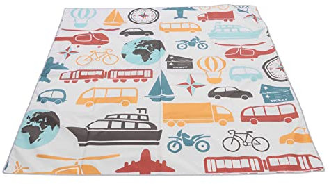 Alomejor rutschfeste Baby-Spielmatte aus Nylon, 130 X 130 cm, Große, wasserdichte Krabbelmatte für Zuhause, Outdoor, Büro