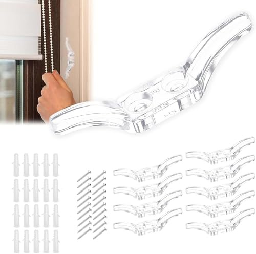 10Pcs Clear Cleat Hooks, Blind Cord Winder, Wall Rope Cleats