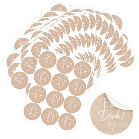 240 Stück Für Dich Aufkleber, 4cm Sticker Rund Selbstklebend | Personalisierte Aufkleber, Geschenksticker, für Weihnachten, Geburtstag, Hochzeit, Taufe, Valentinstag