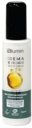 Blumin Crema de secado capilar con Aceite de Aguacate para una nutrición intensa y un brillo natural, 100 ml