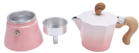 Caffetteri caffè Tazze di caffè in Alluminio Costruzione Caffettiera da 150 Ml di capacità Compatta Macchina da Facile Usare per la Macchina per la Preparazione del Tradizionale Coffee Coffee (rosa