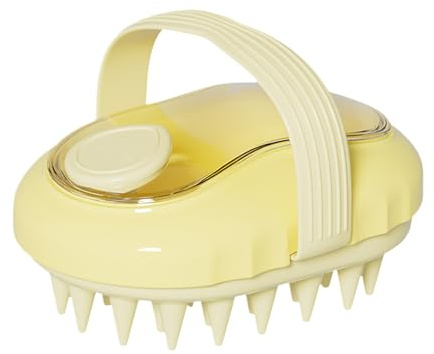 Cepillo masajeador de cuero cabelludo, cepillo estimulador del cuero cabelludo, cerdas de silicona, exfoliante, masaje de cabeza para mujeres y hombres, del estrés, doméstico y spa