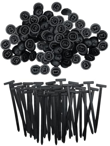 Kabelbinder Verschluss für Reparaturen, 100 Stück kabelbinder UV Beständig Nylon Halterung, Universell Einsetzbar für Auto, Haushalt, Reparatur & Maschinen Cable Tie Buckle Zip Ties Nylon Universal