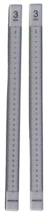 KESOTO 2 Pezzi Guide per Mattarello Barre Livellanti per Impasto Righelli Misuratori Strumento per Pasta Frolla Garantisce Strati Uniformi Adatto per Torte E, 3mm