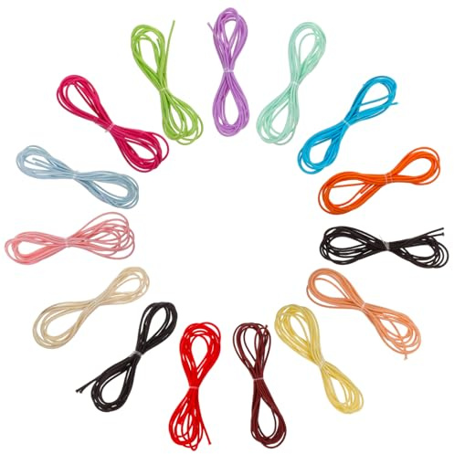 Gummiband Für Armbänder, 15 Farben 2 Mm X 200 cm Bunte Elastische Schnur | Kordel, Zur Schmuckherstellung, Starke Dehnbare Gummischnur, Band, Für Armbandherstellung, Perlenstickerei, DIY Basteln