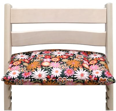 Blausberg Baby - Sitzkissen (Po) kompatibel mit Tripp Trapp® Stokke Hochstuhl Sitzkissen ABWASCHBAR Oeko-Tex Baumwolle, 6 cm Sitzpolster - Wild Retro