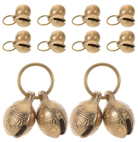 BESPORTBLE 10 Pezzi Campanelli per di e Gatti Campanelli in Metallo e Rame Ciondolo per Cuccioli Accessori per per Animali Domestici per Sicurezza e Decorazione per Feste