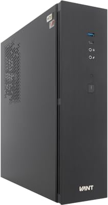 VANT - PC Sobremesa Pure Slim (AMD Ryzen 7-8700G, Gráficos Radeon 780M, 16GB RAM DDR5, 2TB SSD, Windows 11 Pro, WiFi 6 + Bluetooth 5.2) PC Oficina, Negro