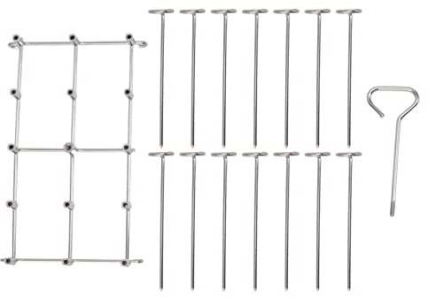 Support à brochettes pour friteuse DZ201, support à brochettes vertical 8QT, accessoires de gril en acier inoxydable 304 avec 14 brochettes et support, passe au lave-vaisselle