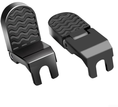 2 Pieces Rear Folding Passenger Footrest Pedals for Electric Bikes Aluminum Alloy Rust Resistant Material