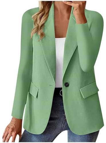 Damkavaj, blazer, oversize, affärsjacka, elegant, höst, övergångskappa | Festlig långblazer, kontor, damblazer, affärskavaj, öppen framsida, sweatblazer, ledig kostymjacka, mode, kavajjacka