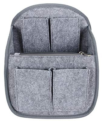 Luxja Backpack Organiser, Felt Organiser Insert for Backpack, Lightweight Backpack Organiser Insert, Grey