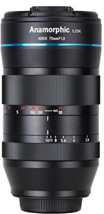 SIRUI 75mm F1.8 1.33X S35 Anamorphic Cine Lens (L Mount) for S5 / S1 / Sigma fp