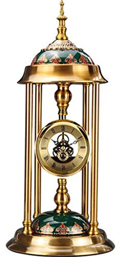 Horloge de cheminée antique - Horloge de bureau salon Horloge silencieuse - Pendule de bureau Chambre à coucher - Décoration de bureau
