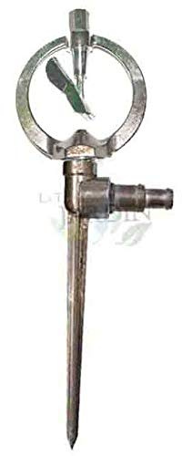 Suinga Aspersor de Riego Jardin 4-6 m 1/2 + Pincho Porta Aspersor Aluminio | Aspersor de Riego Cesped Profesional | Aspersores de Riego Giratorios