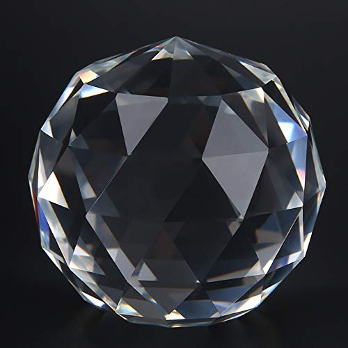 Klar Prismen Ball Kristall Kugel Kristallglaskugel 60 / 80mm Crystal Sphere Prismen Suncatcher für Feng Shui Kristallglas geschliffene Kristallkugeln(80mm)
