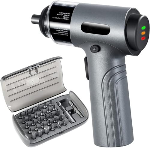 Electric Screwdriver,SOONAN Electric Screwdriver Cordless,3.7V Cordless Screwdriver with 3 Work Lights,2500mAh Li-Ion Rechargeable Battery,Mini Screwdriver Set for Home and Garden DIY Project.