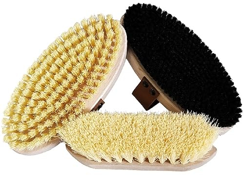 Brama West Pferde Bürsten Set Nature - Pferde Putzset - Kardätsche - Mähnenbürste - Wurzelbürste - Made in Germany