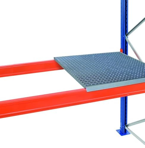qpool24 Gitterrost für Palettenregal, 1100 x 3600 mm, verzinkt, aufgelegt, 60x40 mm Maschenweite