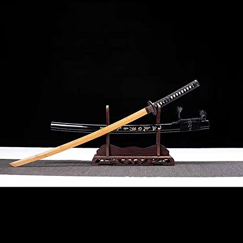 AILEMIY Hölzernes Samuraischwert,traditioneller Herstellungsprozess,natürliche Bambusklinge,Japanisches Katana,handgefertigtes Bokken für Cosplay,Ausstellung,Kendo,Sammeln,Geschenke,Iaido