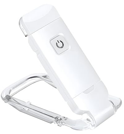 Serene Stock Book Light – Eye-Caring Reading Light with 3 Color Modes & 3 Brightness Levels, Clip-On, USB Rechargeable, Dimmable Portable Lamp with Swing Head for Bedtime Reading