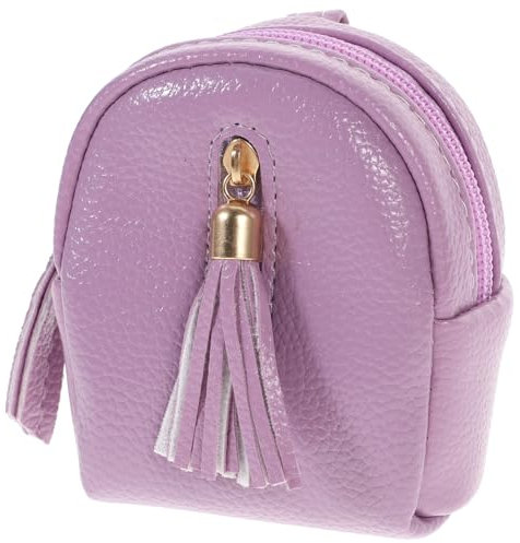 LALADEFIEE Mini Schlüsselanhänger Geldtasche Mit Reißverschluss Leichte Kreative Münzbörse in Rucksackform Praktische Handtasche Mit Schlüsselring Geeignet Für Kleingeld Schlüssel Und Kleine