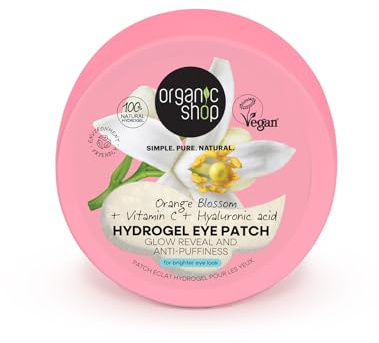 Organic Shop Lot de 60 patchs hydrogel pour les yeux Orange Blossom