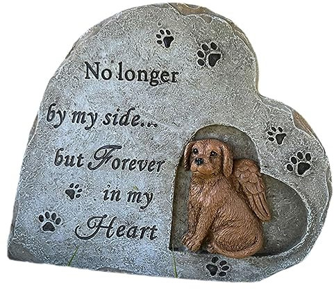 BUGUUYO Gedenkstein Für Hunde Aus Harzmaterial Grabstein Für Haustiere Statue Zur Ehrung Von Tieren Ornament Zum Gedenken An Verlorene Hunde Tiergedenkstein Für Zuhause