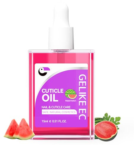 Olio per Cuticole per Cura Quotidiana - Gelike EC Trattamento Manicure con Assorbimento Rapido - Fragranza Naturale all'Anguria Idratante per Unghie Secche e Danneggiate