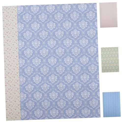 Toddmomy 5 Hojas De Papel Tapiz para Casa De Muñecas Minicasas Pegatinas De Pared para Minicasas Papel Tapiz para Minicasas Pegatinas De Pared para Casa De Muñecas Calcomanías De
