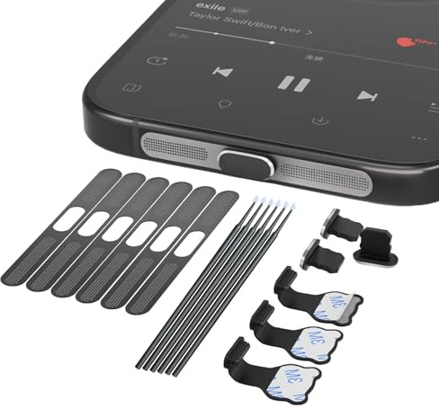 Kit de 12 tapones antipolvo Lightning para iPhone 14/14 Pro Max/iPhone SE/13 Pro Max/12 Pro Max/11 Pro/XS XR/Air Pods, tapón antipolvo para puerto de carga Lightning & iPhone cubierta de altavoces