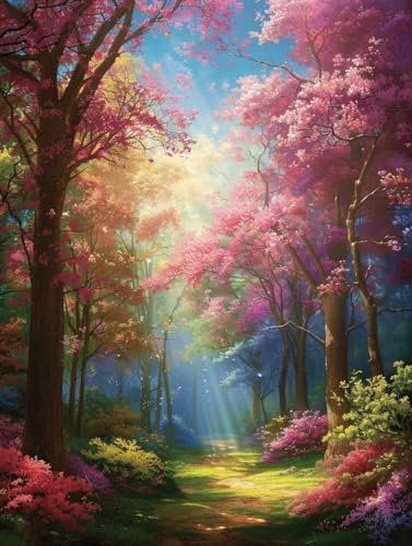 DIY Paint by Numbers Kits Tree, Plant Paint by Numbers for Adults, Arts and Crafts for Adult Beginners Oil Paintings, DIY Painting Kits with Brushes and Acrylic for Home Wall Decor, 16x20in 1-9479