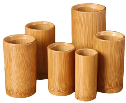 Set di 6 coppette in bambù for terapia di coppettazione, barattoli for coppettazione tradizionali cinesi for uso domestico, spa, disintossicazione, kit benessere