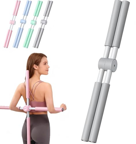 Barre de yoga correcteur de posture, correcteur de posture et entraîneur de posture | 80 cm | Barre dorsale 2 en 1 pour yoga, gymnastique, entraînement du dos | Mousse antidérapante pour adultes et