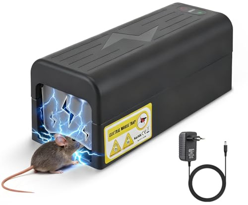 Rattenfalle Elektrisch, Leistungsstarker Schlagfallen eine Hochspannung von 3000 V Tötet Mäuse, Sofort und Schmerzlos, Elektrische Rattenfalle für Drinnen, Küche