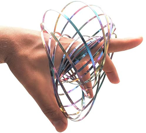 Generisch Magischer Flow Ring - Kinetisches Armreif Spielzeug, Federstahl | Stressabbau Wissenschaft Bildung Tanz Requisite Interaktiv Metall Kinder Erwachsene Relax Bewegung Design Pro