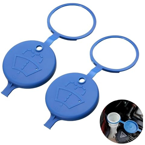 XENQITO 2 Pcs Tappo di Ricambio per Serbatoio dell’Acqua Tergicristalli, Tappo Vaschetta Tergicristallo, Tappo del Serbatoio del Liquido Lavavetri del Parabrezza Per Peugeot 106 206 207 306 C4