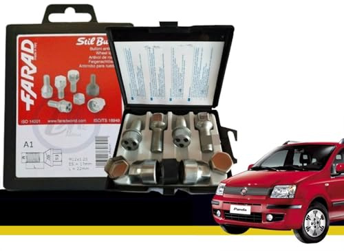 KIT BULLONI ANTIFURTO RUOTE LEGA/ACCIAIO STIL-BULL 1 PER PANDA 169
