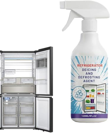 Spray descongelante para frigorífico - 120 ml, 4,29 x 16,31 cm, spray de fusión de hielo de acción rápida | 120 ml, fusión de hielo de acción rápida, spray descongelante para frigorífico, para