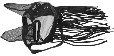 iplusmile Maschera Protezione UV in Poliestere Traspirante per Cavalli Anti-mosche per Cavalli con Orecchie e Frangia Fly Mask con Design a Frangia per Uso Quotidiano e All'aperto
