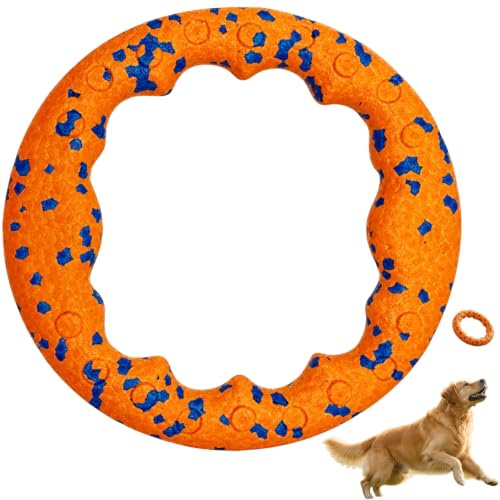 GYTFOG Dog Frisbee Toy, Flying Discs for Throwing Catching, Frisbee Dog Toy | Floating Dog Toys for Medium Large Dogs, Outdoor Water Floating Ring for Beach Training and Play