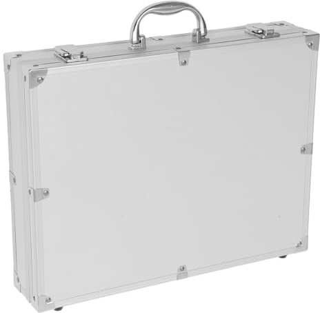 GRIRIW Large Capacity Tool Case Aluminium Alloy Toolbox with Handle and Smooth Open Close Function for Workplace and Travel, Lockable Case Tool Box Suitable for Clamps and Accessories