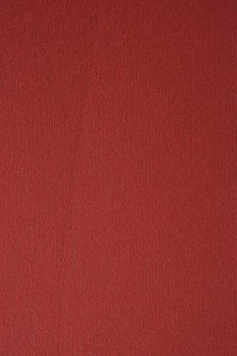 Netuno 10x Strukturkarton Rot DIN A4 21 x 29,7 cm 280g Nettuno Rosso Fuoco Strukturpapier farbig bedruckbar Bastelkarton mit Linien für Visitenkarten Diplome Einladungen Tischkarten Platzkarten