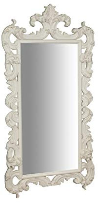 Biscottini Grand Miroir Mural XXL 200x6x100 cm - Grand Miroir Chambre Adulte - Grand Miroir sur Pied - Miroir Grand Decoration Salon Miroir Baroque - Miroirs muraux Vintage - Miroir Blanc