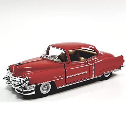 KiNSMART 1953 Cadillac Series 62 1:43 O Scale 5 pulgadas Modelo de metal fundido clásico Ventage Toy Car (rojo cereza)